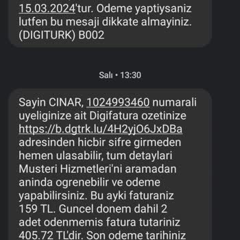 Digiturk İstenmeyen Üyelik Ve Fatura Mağduriyeti