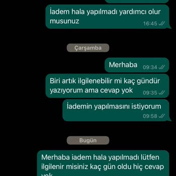 Diardi Store Diardi Markası İademi Yapmadı