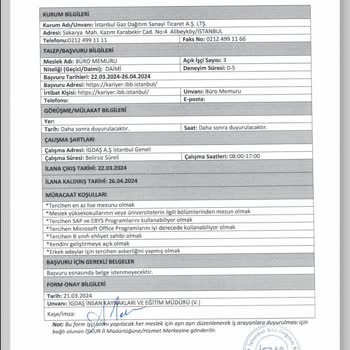 İBB - İstanbul Büyükşehir Belediyesi Yardımcı Olursanız Çok Sevinirim