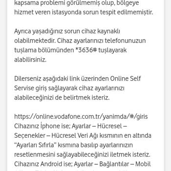 Vodafone Kapsama Alanı Hizmet Kalitesi