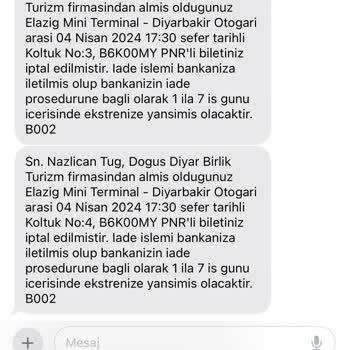 Obilet Otobüs Bileti İademi Hala Almadım