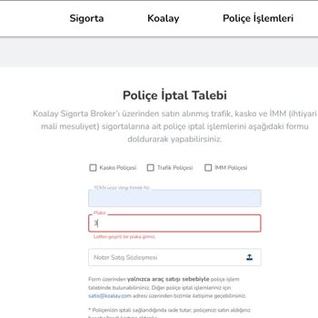 Koalay.com Kolay Sigorta İptal Edilemeyen Sigorta Ve Kasko İşlemleri.