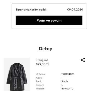 H&M Yanlış Ürün Gönderip Değişim Yapmıyor.