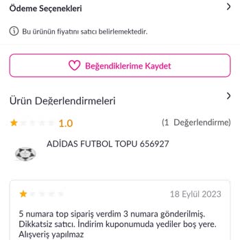 Koray Spor 5 Yerine 3 Numara Futbol Topu Adidas Göndermesi (Pazarama)