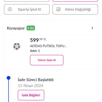 Koray Spor 5 Yerine 3 Numara Futbol Topu Adidas Göndermesi (Pazarama)