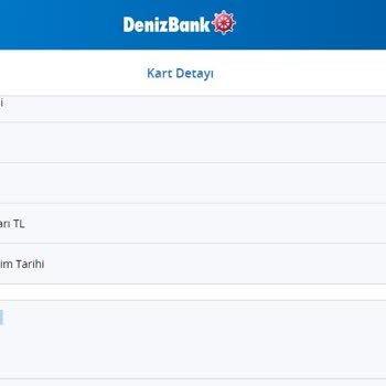 Denizbank 779,00 Yıllık Abonelik Ücreti İadesi Ve Kart Hesap İptali