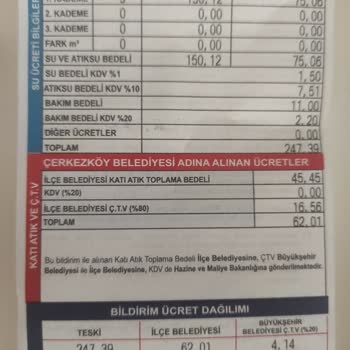 Çerkezköy Belediyesi Çerkezköy'de Sular Akmıyor
