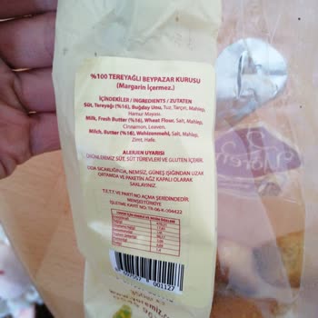 Yöremiz Unlu Mamüller Yöremiz %100 Tereyağlı Diye Satılan Ürün Margarinli.