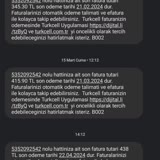 Turkcell Başka Numaraya Ait Borç Mesajları