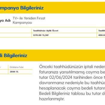Superonline Taahhüt Kesintisi Ve Fatura'nın Sözleşmeden Fazla Gelmesi