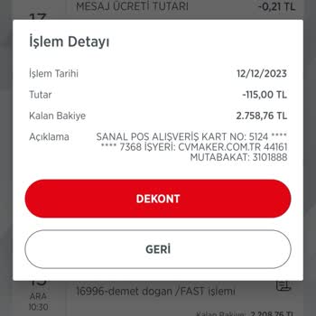Cvmaker.com.tr İznim Ve Bilgim Olmadan Para Çekimi