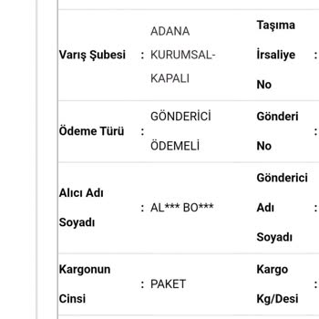 Aras Kargo Dolap İadesi Evime Gelmedi 2 Yıldır Kargom Kayıp!