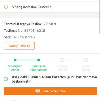 Trendyol Siparişimde Yaşanan Tatsız Süreç