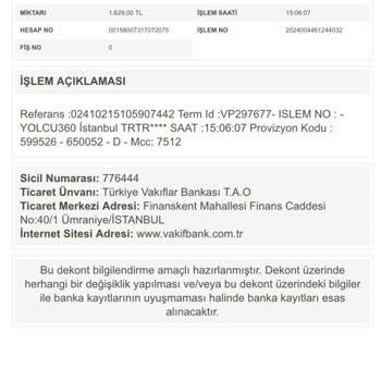 Yolcu360 Mağdur Oldum Paramı Geri Yatırın