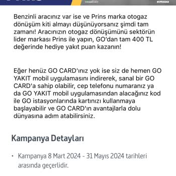 Prins LPG Müşteri Hizmetleri Şikayet