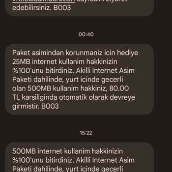Vodafone Sistemindeki Ve Yanımda Uygulamasındaki Aksaklık Mağduriyet