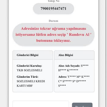 Kuryenet Firması Yapı Kredi Kartını Teslimat Yapamıyor!