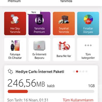 Vodafone Faturama İnternetim Varken Aşım Paketi Aktif Etmiştir