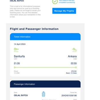 AJet (Anadolu Jet) Uçuşta Yaşanan Bagaj Teslim Karmaşası