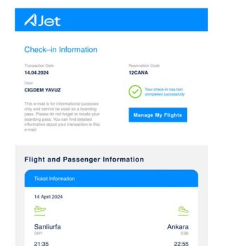 AJet (Anadolu Jet) Uçuşta Yaşanan Bagaj Teslim Karmaşası