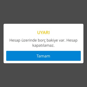 Denizbank Borç Bakiye Var Uyarısı
