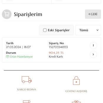 Bernardo İnternet Siparişi Şikayet