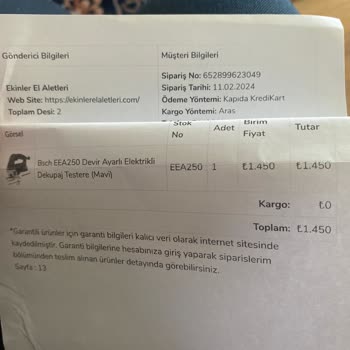 Ekinler Profesyonel El Aletleri Ekinler Ev Aletlerinden Sahte Ve Arızalı Ürünler