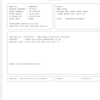 Evkur İbana Yapılan Ödemelerin Borcumdan Düşmemesi