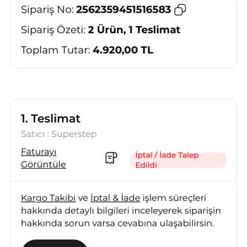 SuperStep 3 Haftadır Yapılmayan Ücret İadesi