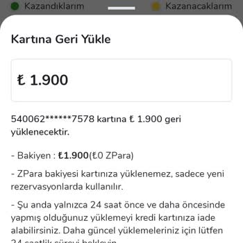Otelz Karta Ücret İadesi Yapmıyor