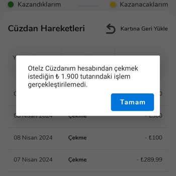 Otelz Karta Ücret İadesi Yapmıyor
