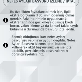 Ziraat Bankası Kredi Kartı Nefes Ayları Özelliği