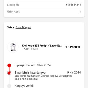 Vodafone Yanımda Uygulamasından Satıcı İle İletişime Geçilmiyor.