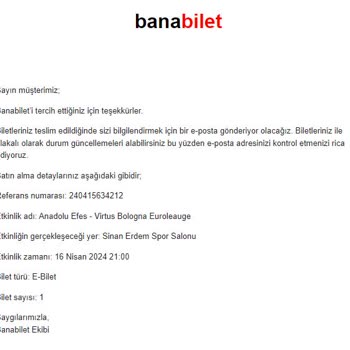 Banabilet.com Bana Bilet Biletimi Hala Vermedi