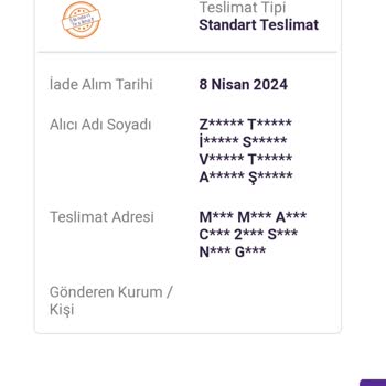 Zühre Giyim (zuhre.official) Giyim Mağazasından İade İşleminin Gecikmesi