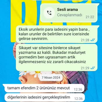 Butik Ponçik Poncik Butik Siparişimi Göndermedi Hakaret Etti Ve Paramı İade Etmedi!