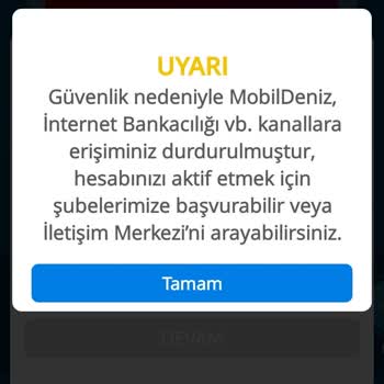 Denizbank İnternet Bankacılığım Bloke Olmuş