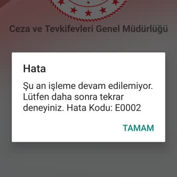 Adalet Bakanlığı E Görüş E0002 Hatası Düzeltilmeli