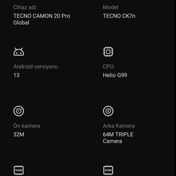 Tecno Camon 20 Pro Sorunu
