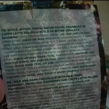 Kahve Dünyası Çikolata Paket Ve İçerik Uyuşmazlığı