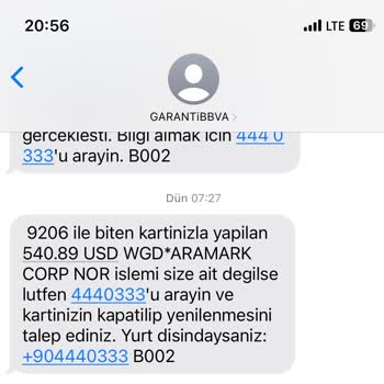 Garanti BBVA Harcama İtirazı İadesi Talep Şikayeti
