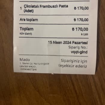 Mado Frambuazlı Yaş Pasta