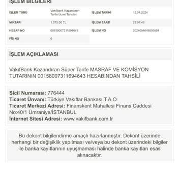 VakıfBank Komisyon İptali Var Mı