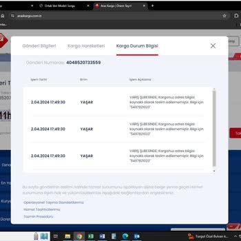 Aras Kargo Kayıp Kargo Ve Başka Şahıslara Verilen Kargolar