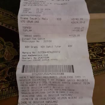 Madame Coco 2 Ay Önce Alınan Halının Deforme Olması