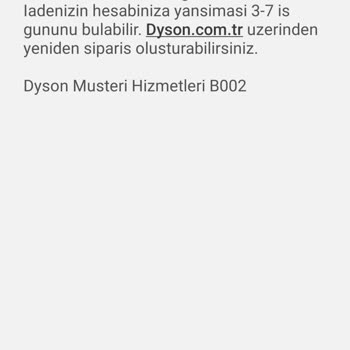 Ürünün Fiyatı Artınca Dyson Siparişimi İptal Etti