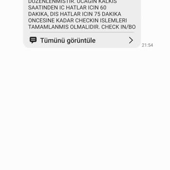 THY TK İnfo Satın Almadığım Bilet Hakkında SMS Gönderdi