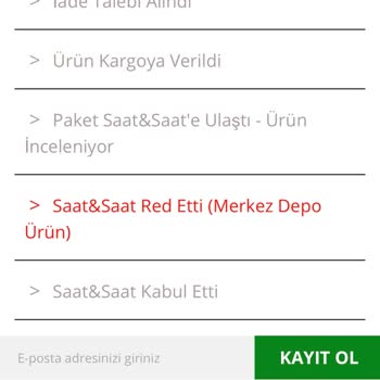 Saat & Saat İade Sorunu Firmanın Sorumsuz Davranışı