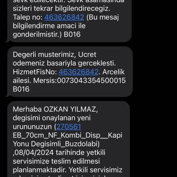 Arçelik Hatalı Ölçü Hakkında