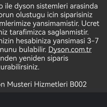 Dyson Siparişimi 20 Gün Sonra İptal Etti.